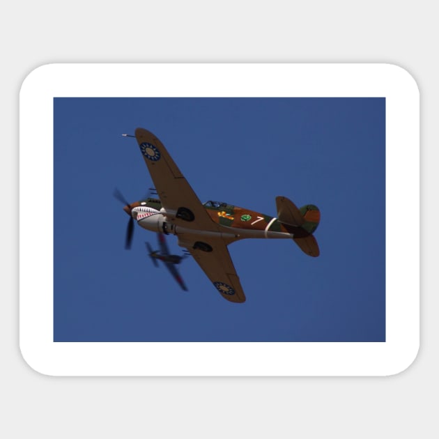 P-40 Flying Tiger Dogfight Sticker by acefox1